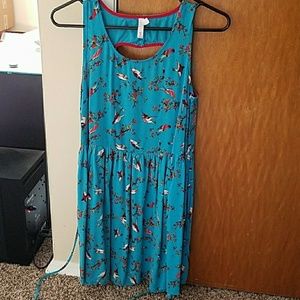 Blue bird dress